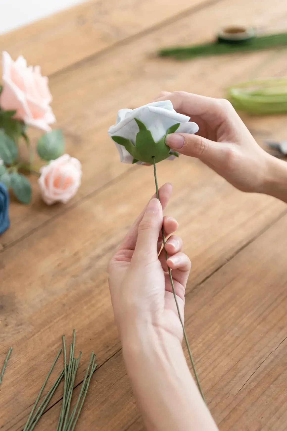 DIY Supporting Flower Boxes in Dusty Rose & Cream