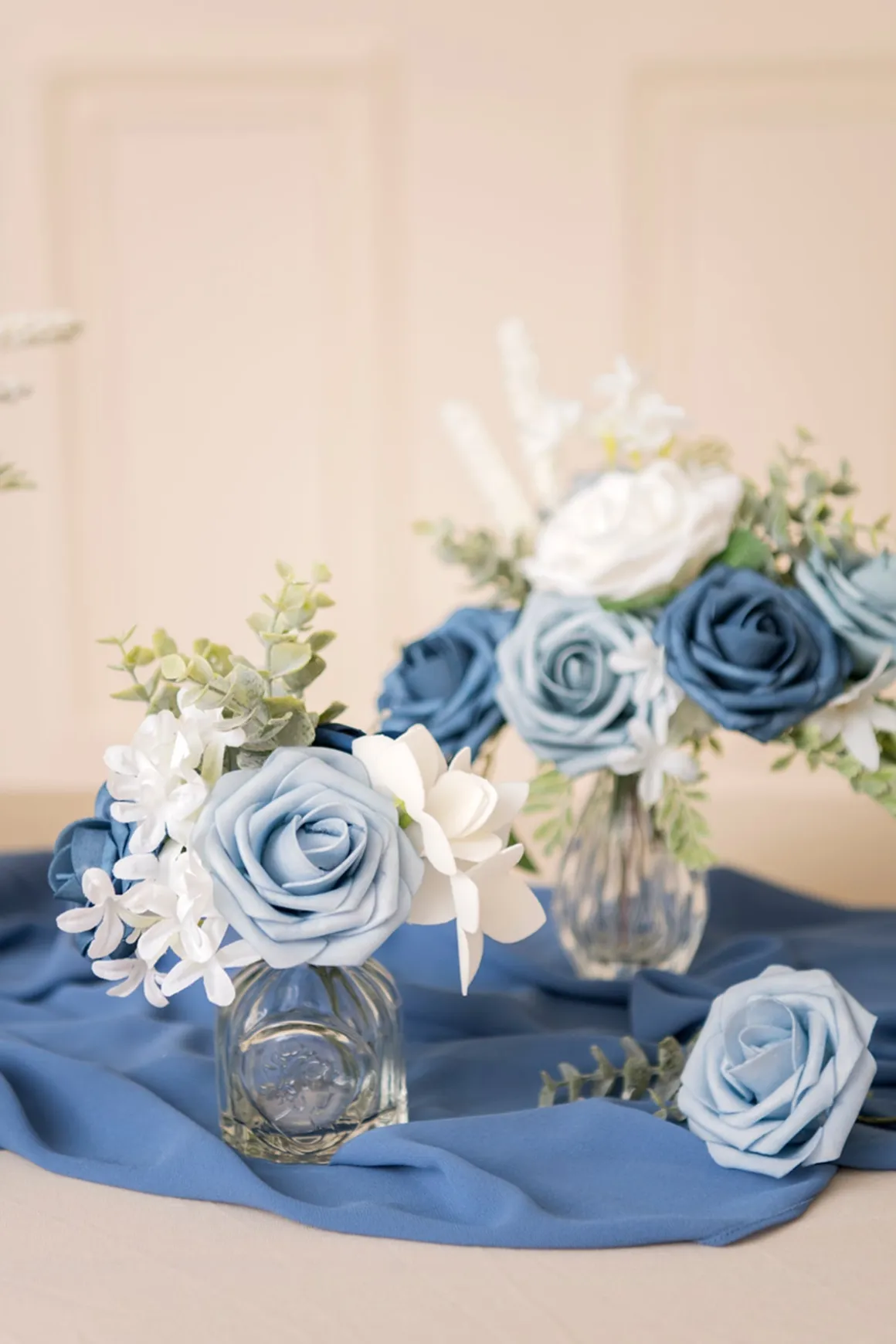 DIY Supporting Flower Boxes in Timeless French Blue & White