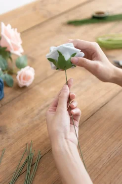 DIY Supporting Flower Boxes in Timeless French Blue & White