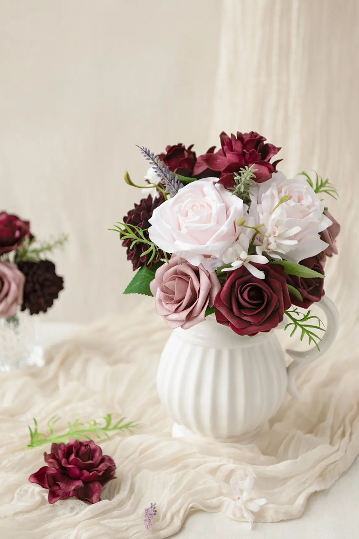 DIY Supporting Flower Boxes in Romantic Marsala