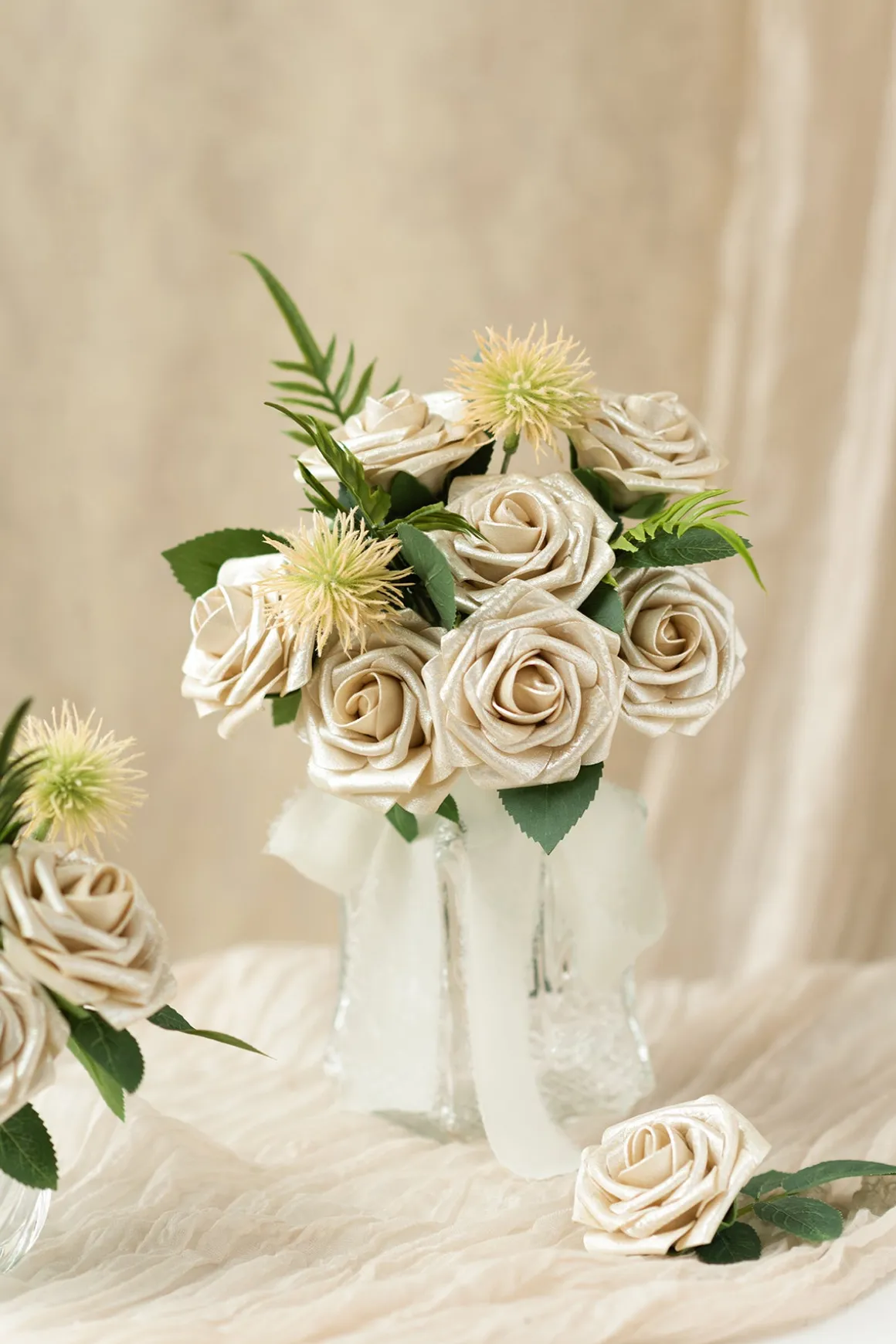 DIY Supporting Flower Boxes in White & Beige