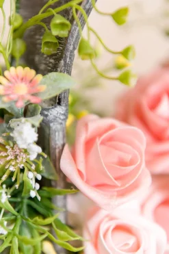 DIY Supporting Flower Boxes in Blush & Cream