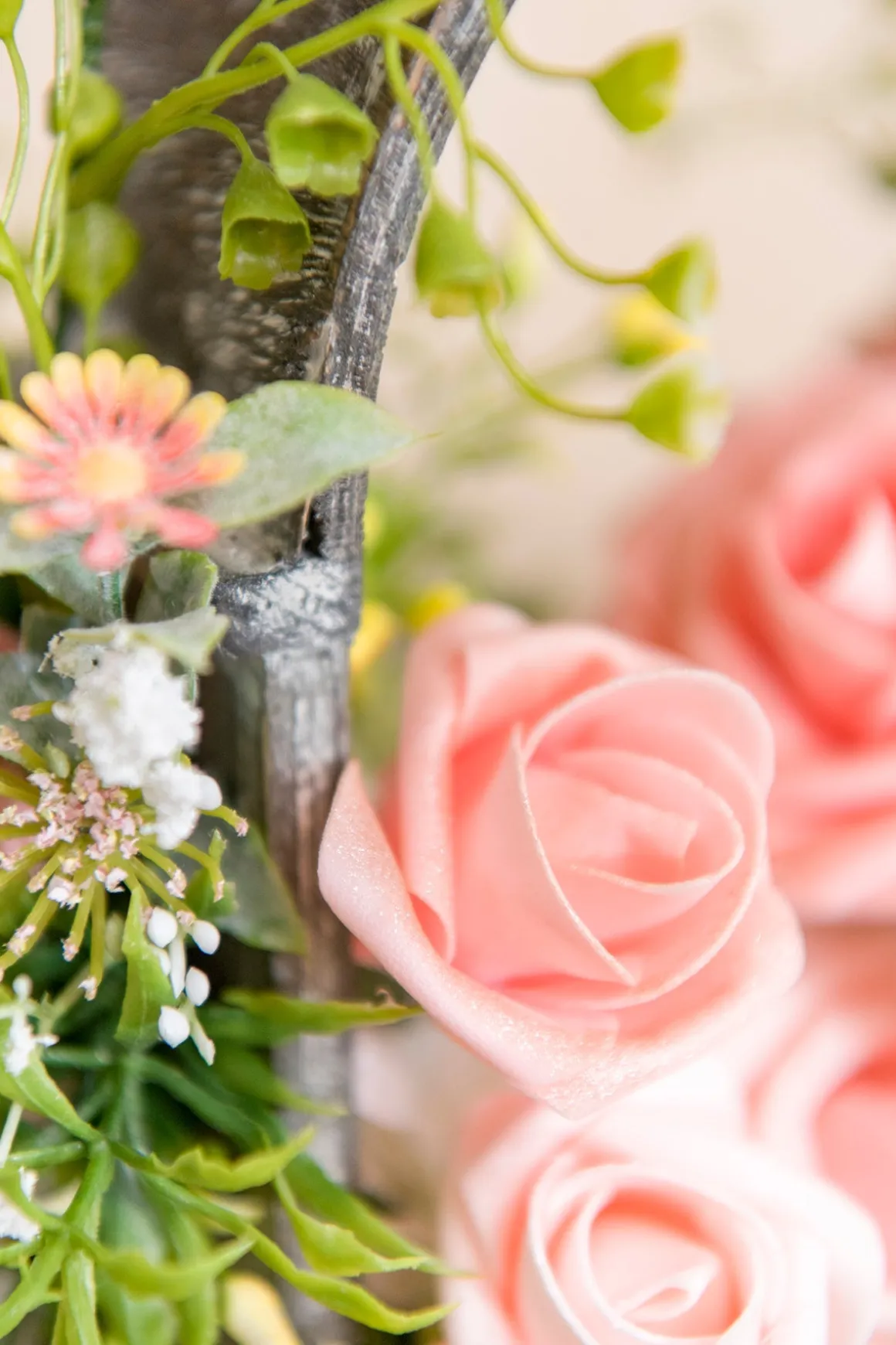 DIY Supporting Flower Boxes in Blush & Cream