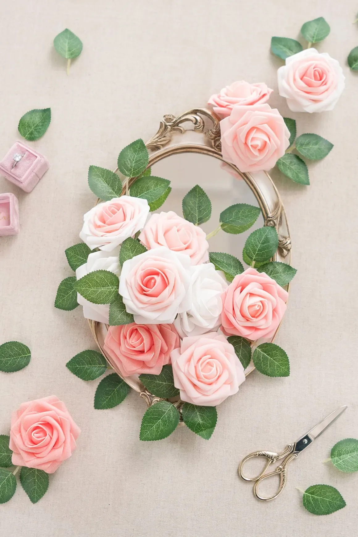 DIY Supporting Flower Boxes in Blush & Cream