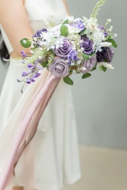 DIY Supporting Flower Boxes in Lilac & Gold