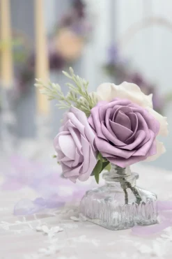 DIY Supporting Flower Boxes in Lilac & Gold