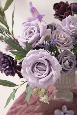 DIY Supporting Flower Boxes in Lilac & Gold