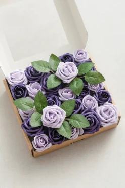DIY Supporting Flower Boxes in Lilac & Gold