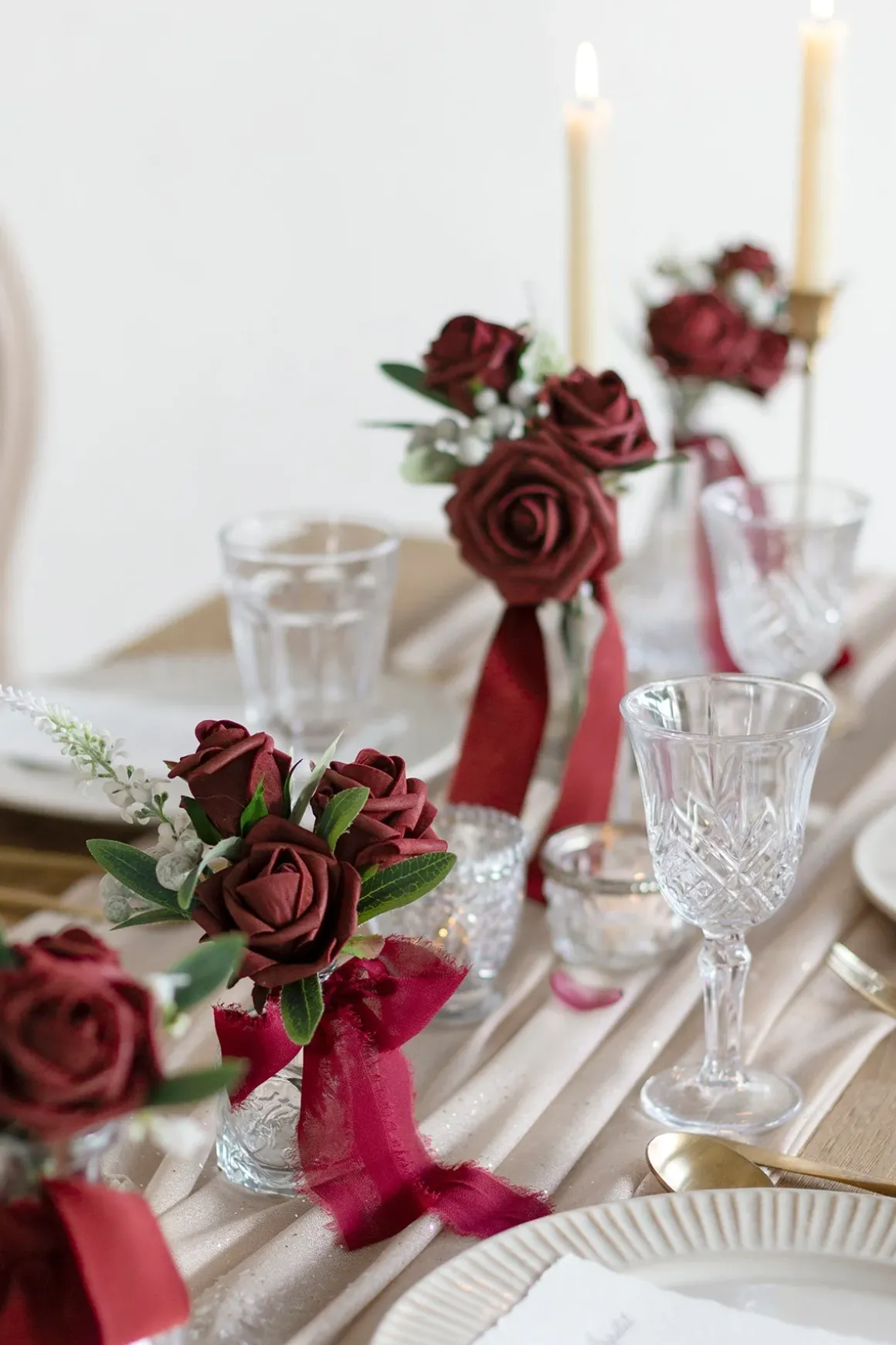 DIY Supporting Flower Boxes in Burgundy & Dusty Rose