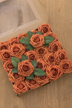 DIY Supporting Flower Boxes in Dark Teal & Burnt Orange