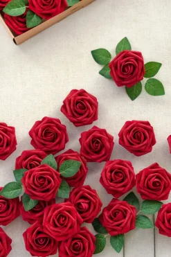 DIY Supporting Flower Boxes in Navy Blue & Red