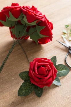 DIY Supporting Flower Boxes in Navy Blue & Red