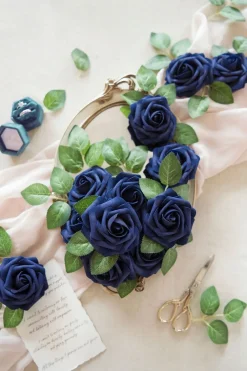DIY Supporting Flower Boxes in Navy Blue & Red