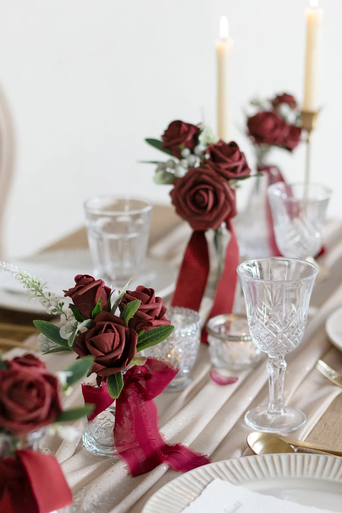 DIY Supporting Flower Boxes in Christmas Red & Sparkle
