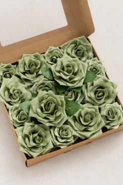 DIY Supporting Flower Boxes in Emerald & Tawny Beige