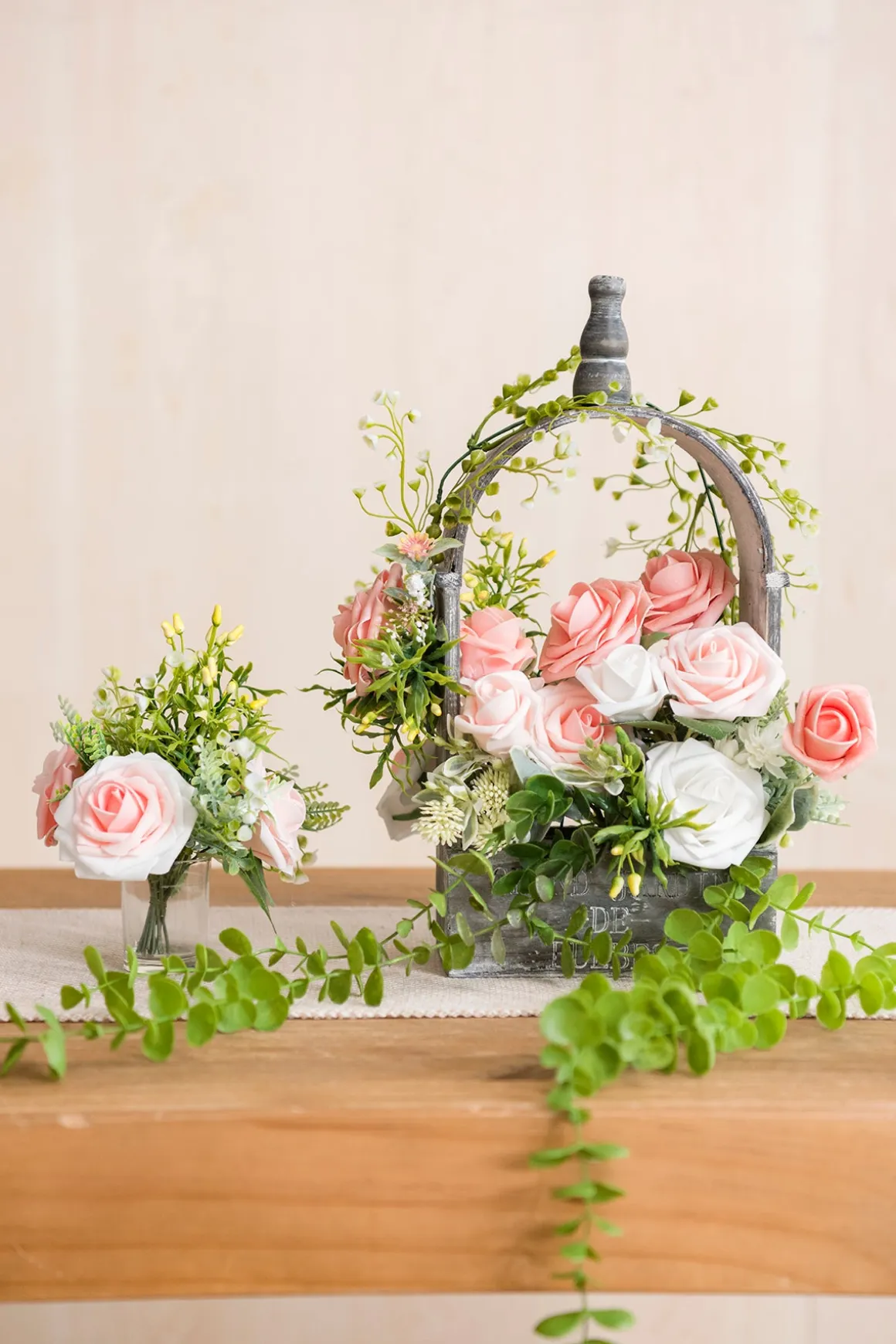 DIY Supporting Flower Boxes in Tropical Citrus & Pink