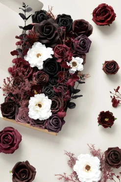 DIY Supporting Flower Boxes in Moody Burgundy & Black