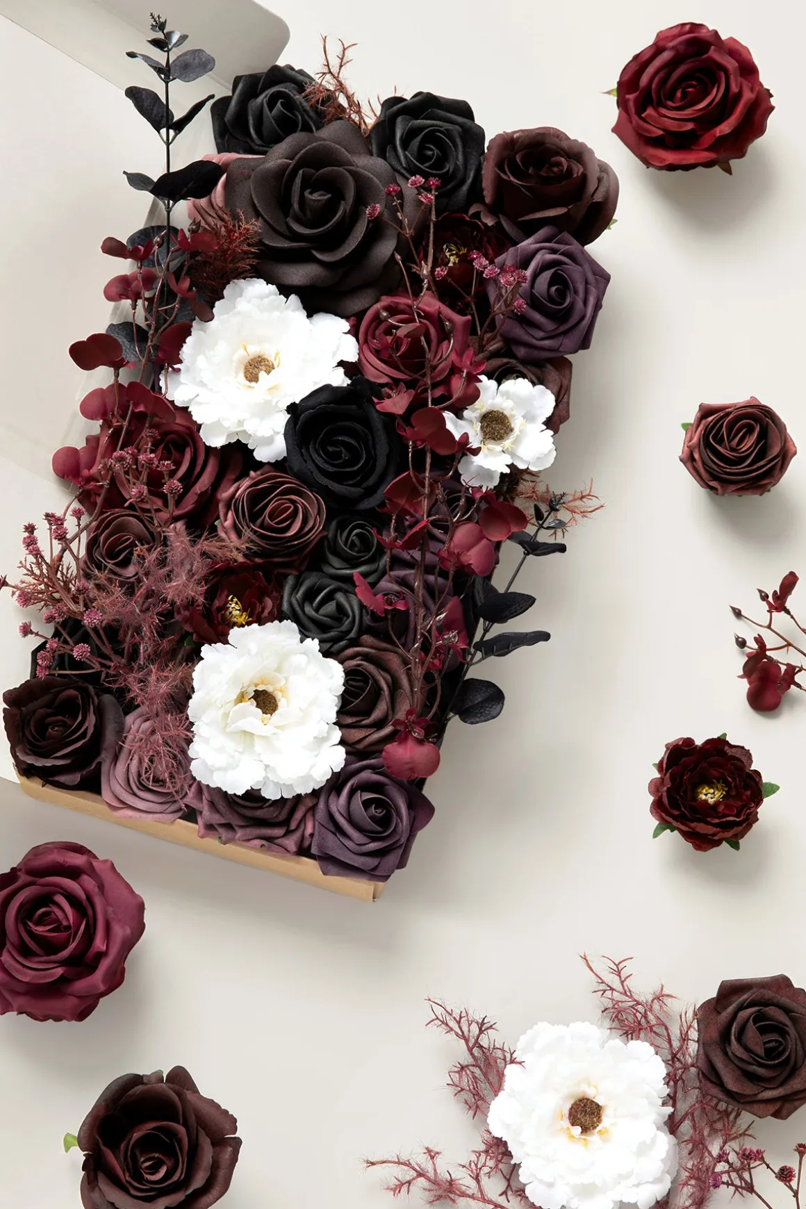 DIY Supporting Flower Boxes in Moody Burgundy & Black