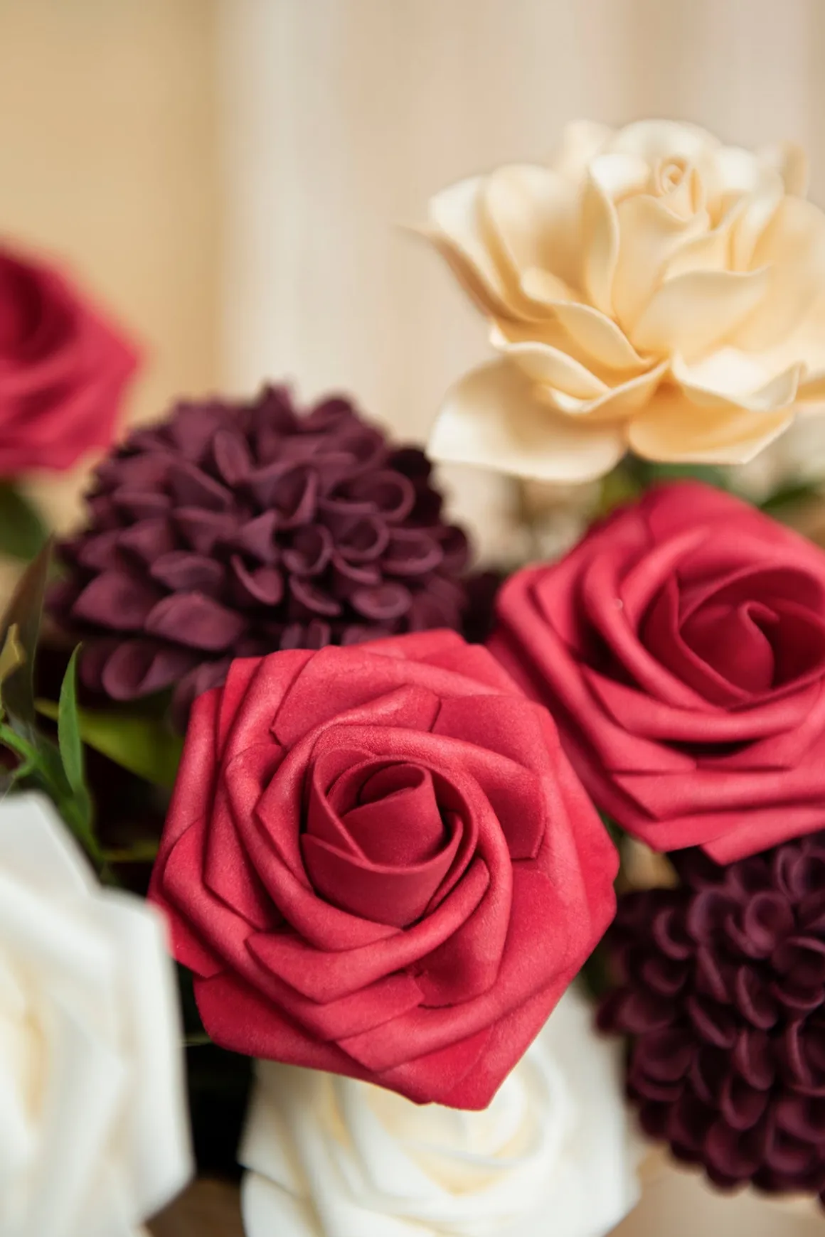 DIY Supporting Flower Boxes in Bordeaux Red & Wine