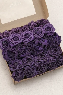DIY Supporting Flower Boxes in Ethereal Purple Dream