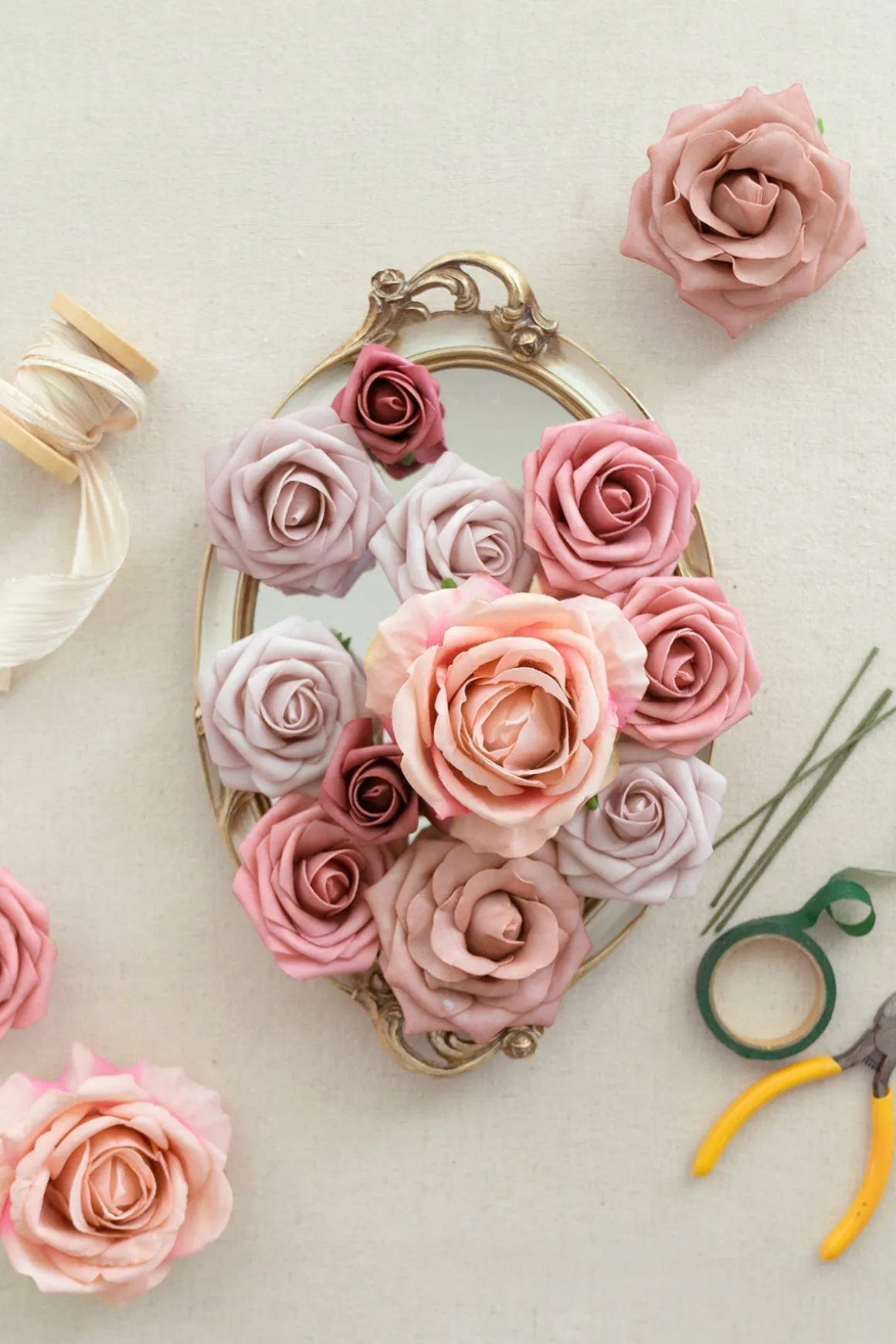 DIY Supporting Flower Boxes in Gentle Dusty Rose