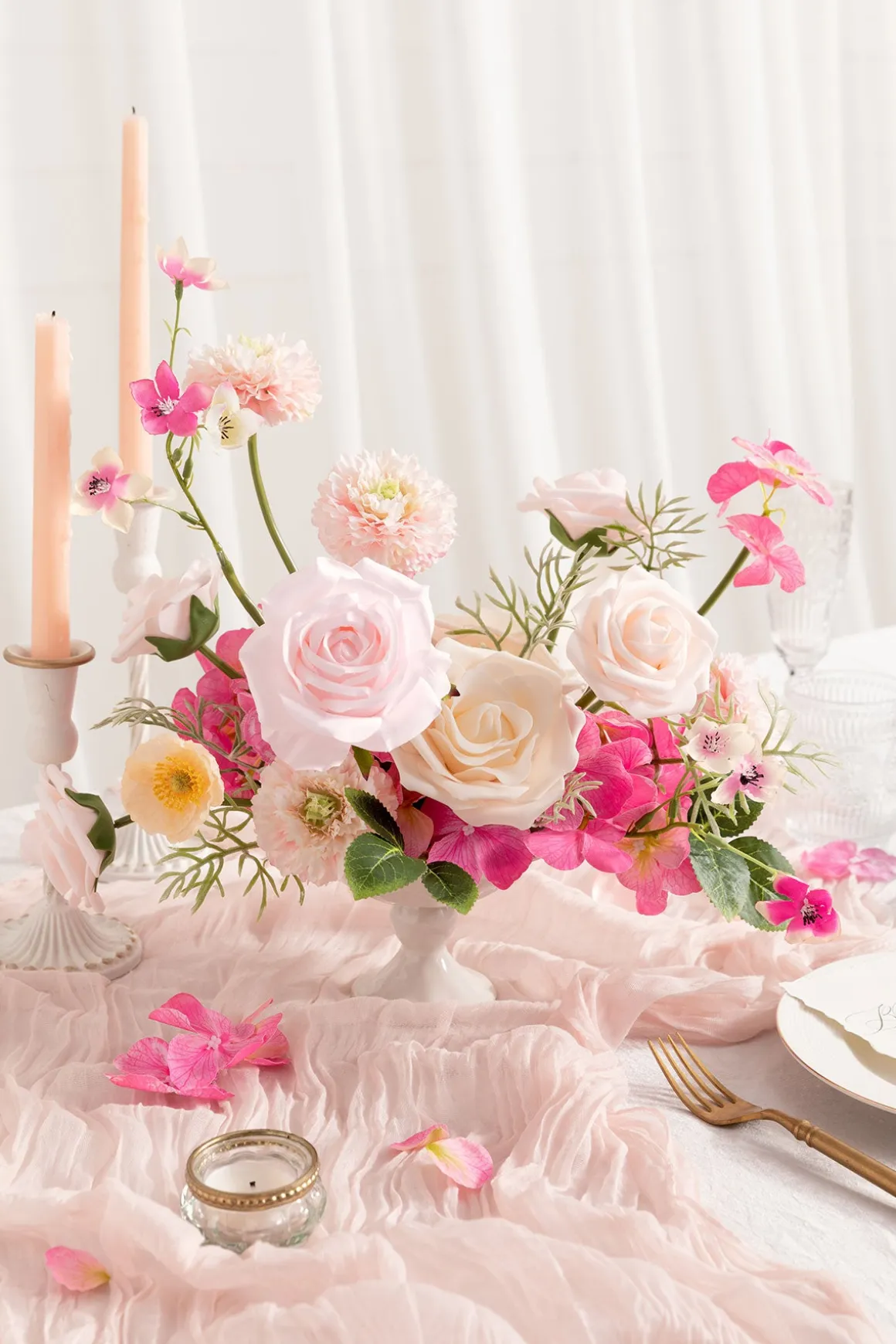 DIY Supporting Flower Boxes in Powder Pink & Berry Pink & Cream