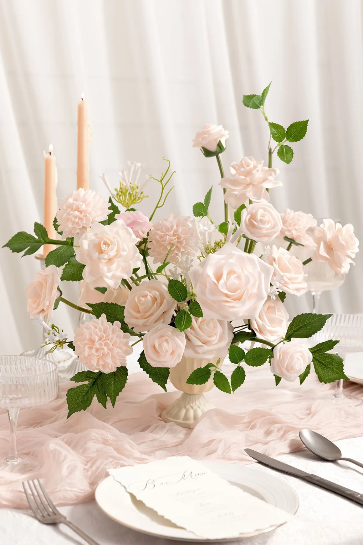 DIY Supporting Flower Boxes in Powder Pink & Sand Beige