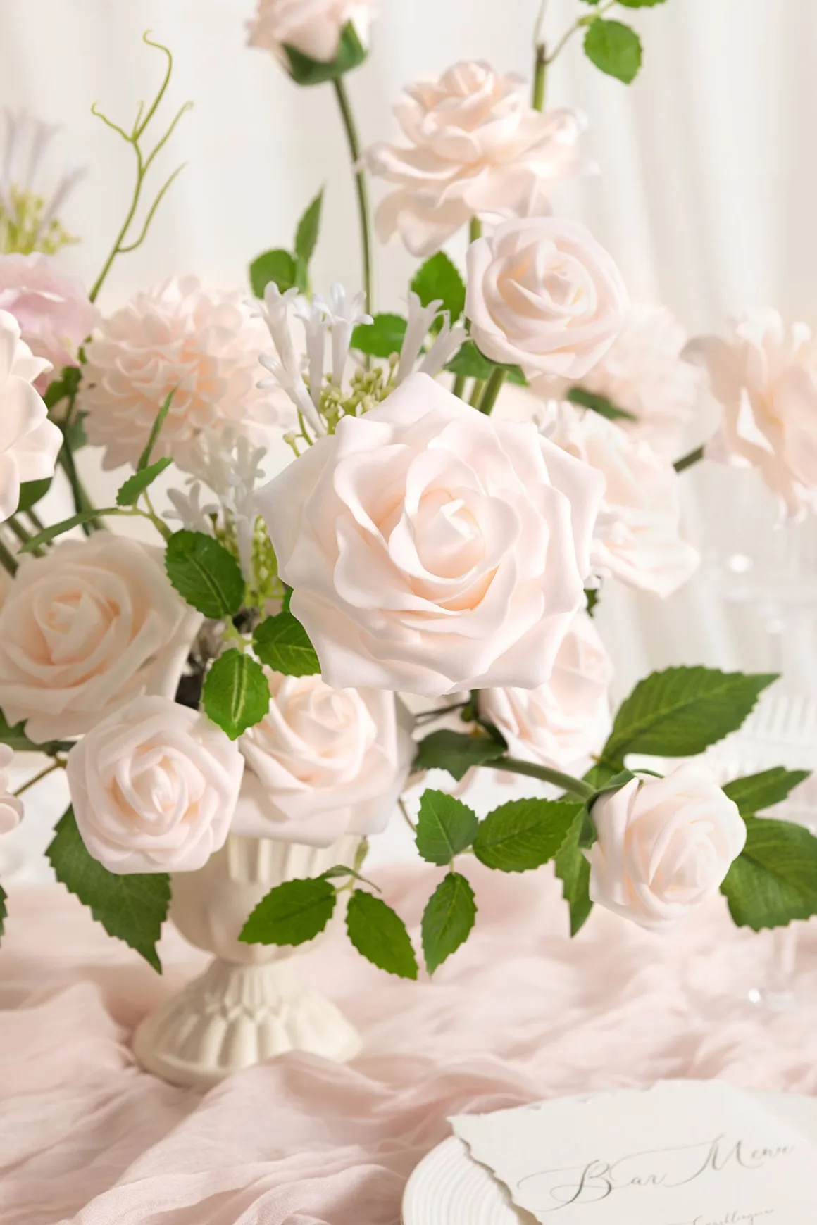 DIY Supporting Flower Boxes in Powder Pink & Sand Beige
