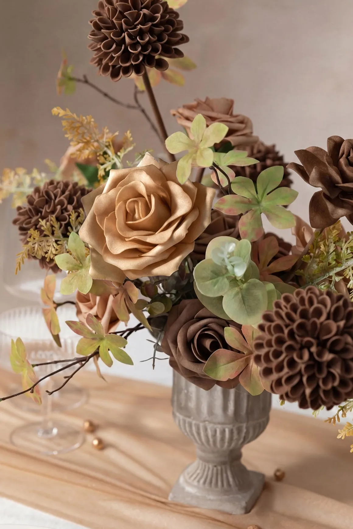 DIY Supporting Flower Boxes in Earth Brown & Sand Beige