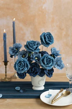 DIY Supporting Flower Boxes in Octavia Navy Blue