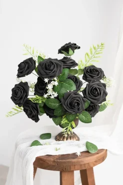 DIY Supporting Flower Boxes in Black Rose