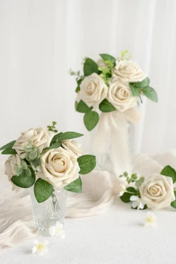 DIY Supporting Flower Boxes in Tawny Beige Rose