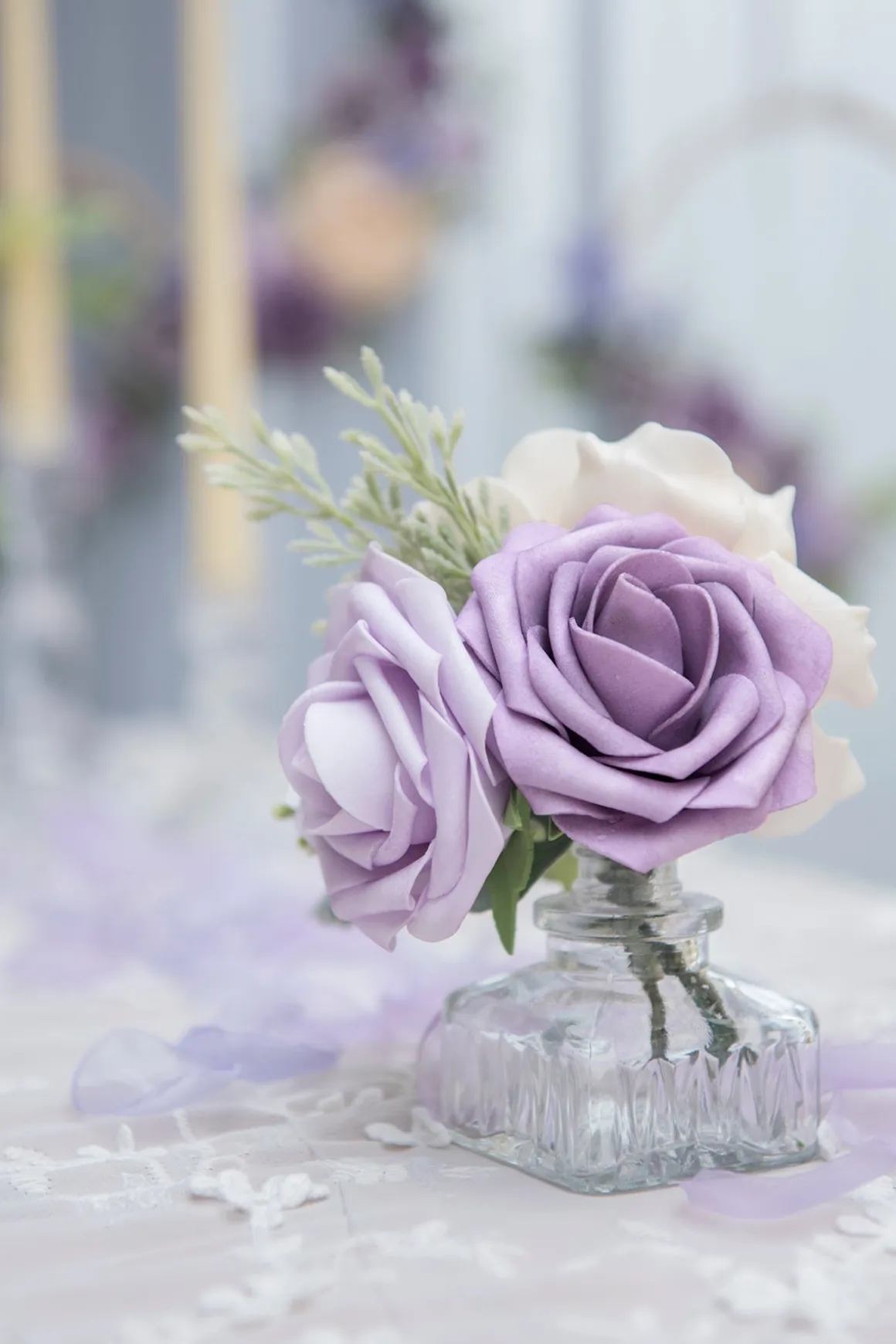 DIY Supporting Flowers in Dusty Violet & Pale Lavender