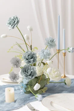 Dusty Blue & Navy Designer Flower Boxes