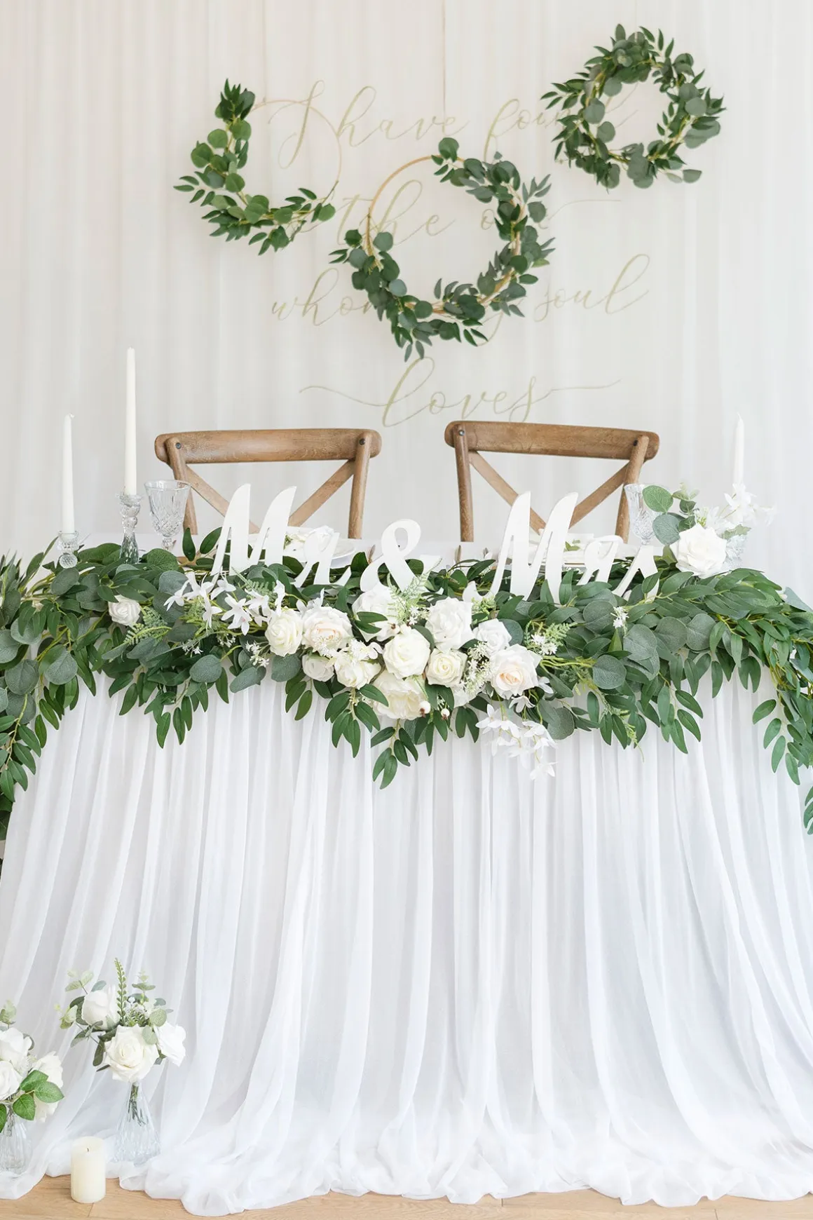 Eucalyptus and Willow Leaf Greenery Garland (Set of 2)