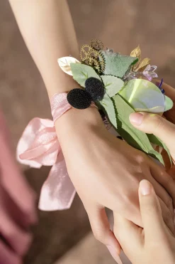 Flash Sale | Wrist Corsages & Shoulder Corsages in Dusty Rose & Navy Blue