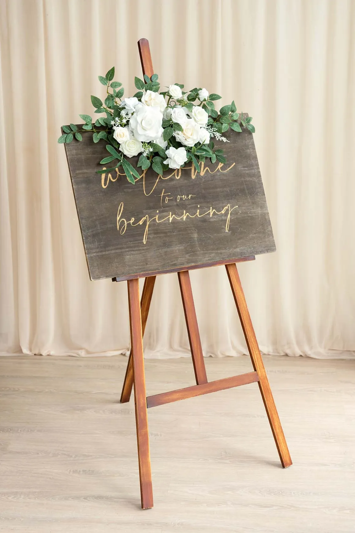 Flexible Combo Set Flower Sign Decor in White & Sage