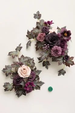 Flexible Combo Set Flower Sign Decor in Plum Velvet Wedding | Clearance