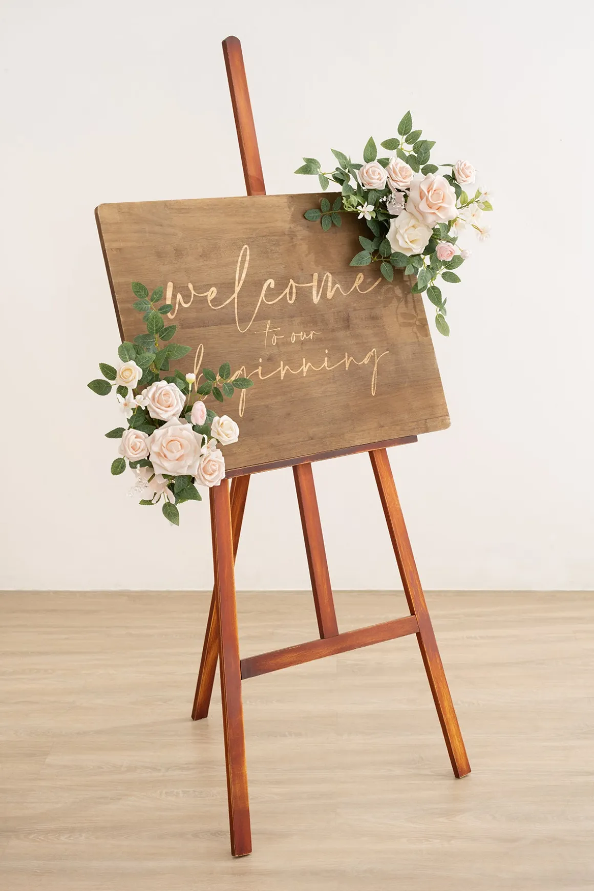 Flexible Combo Set Flower Sign Decor in Blush & Cream