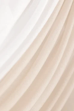 Flower Arch Decor with Drape in Gilded White Christmas Wedding