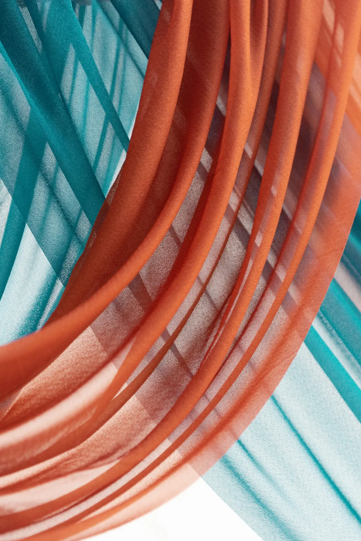 Flower Arch Decor with Drapes in Dark Teal & Burnt Orange