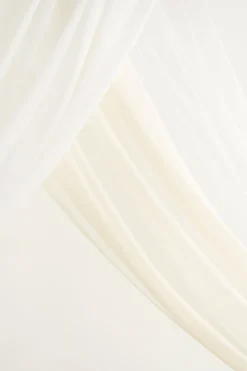 Flower Arch Decor with Drapes in White & Sage (Set of 4)