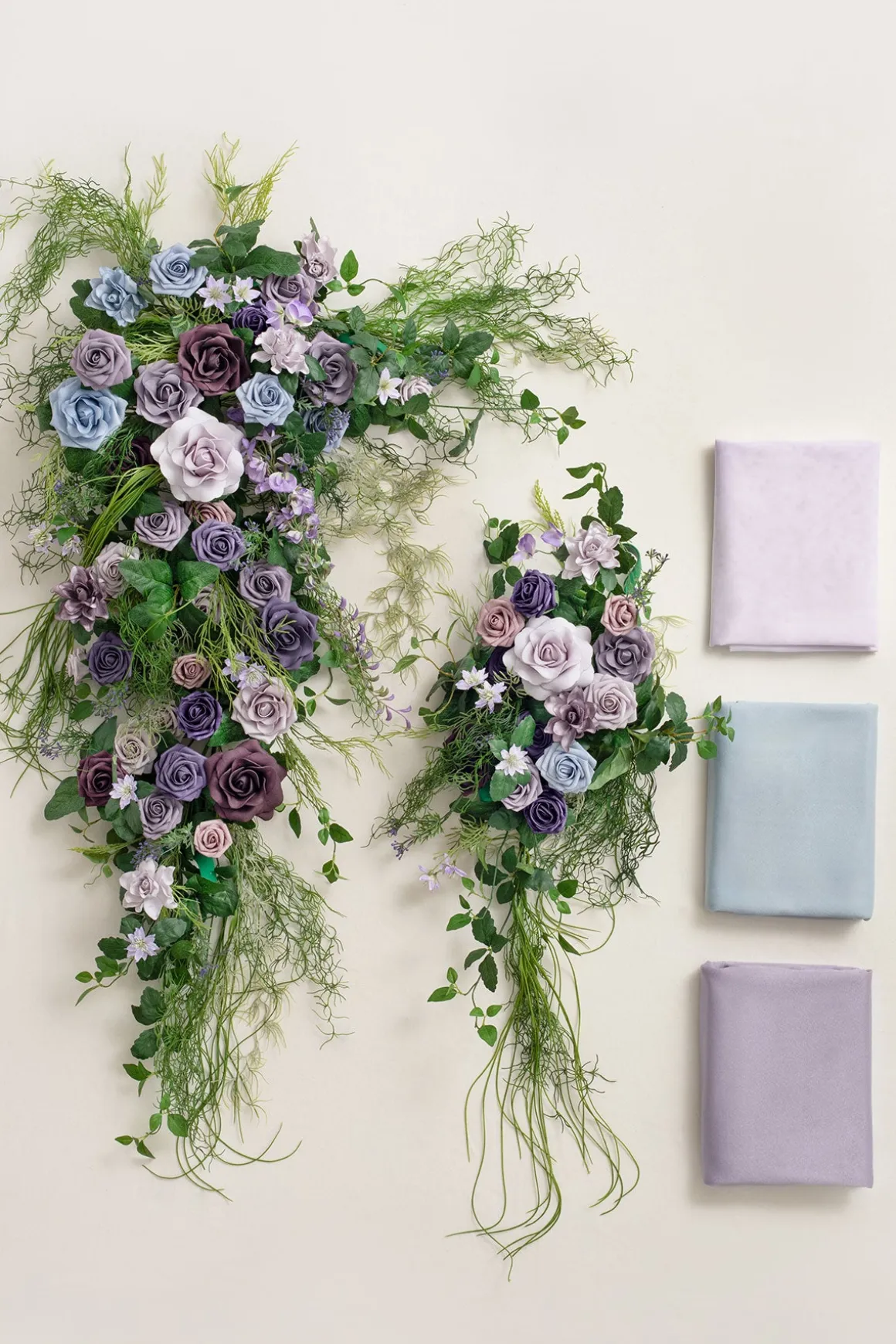 Flower Arch Decor with Drapes in Ethereal Purple Dream | Clearance