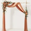 Flower Arch Decor with Drapes in Caramel & Burnt Orange | Clearance
