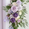 Flower Arch Decor with Drapes in Lilac & Gold (Set of 5) | Clearance