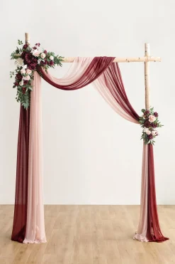 Flower Arch Decor with Drapes in Set of 4 (for 5 x 6ft Small Arch)