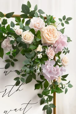 Flower Sign Decor in Powder Pink & Cream