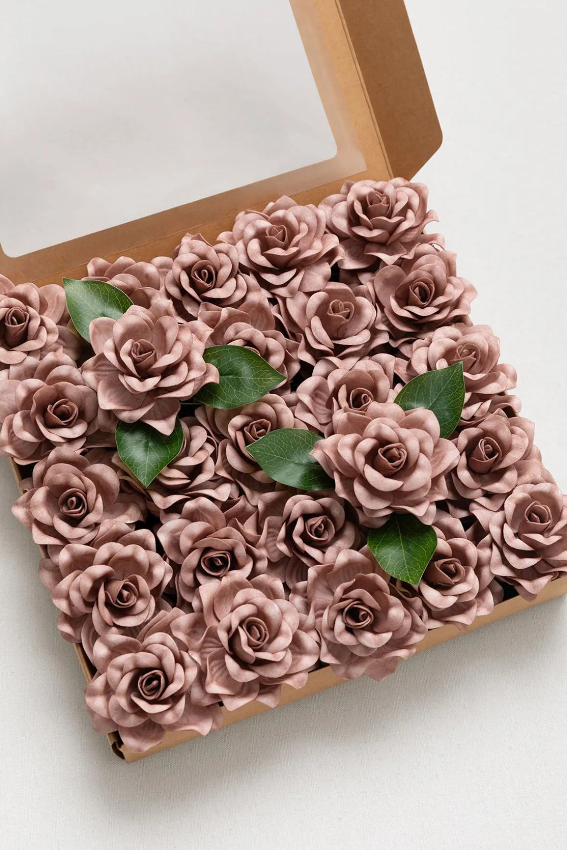 2.7" Foam Gardenia with Stem - Dusty Rose (25pcs)