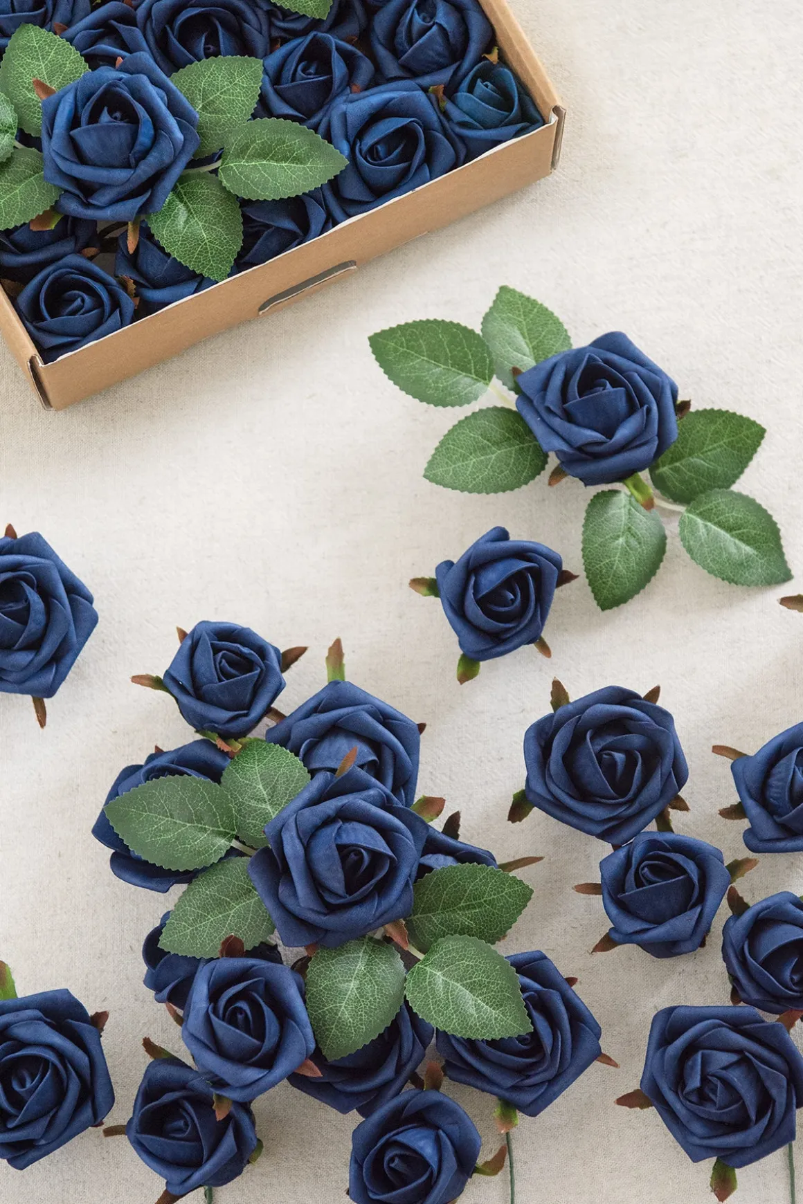 1.5"-2" Foam Rosebud & Petite Rose with Stem