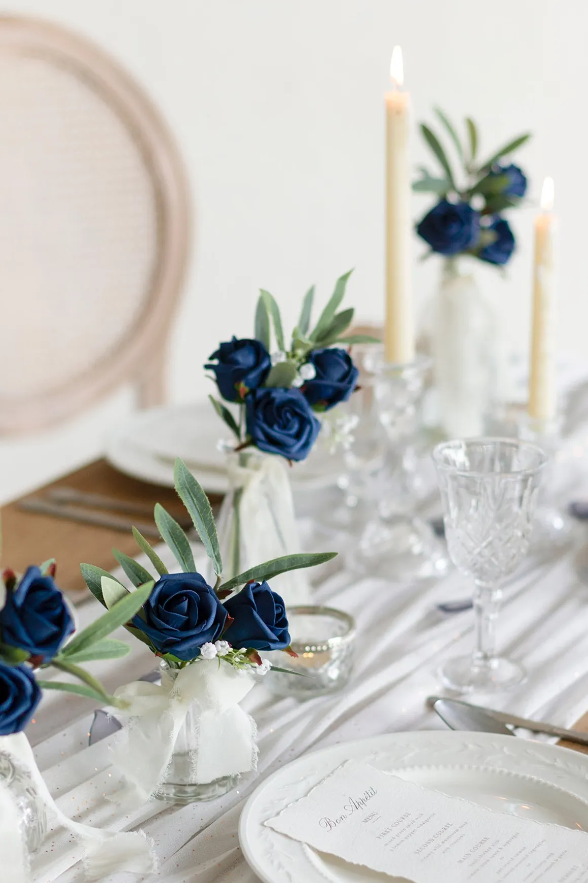 1.5"-2" Foam Rosebud & Petite Rose with Stem